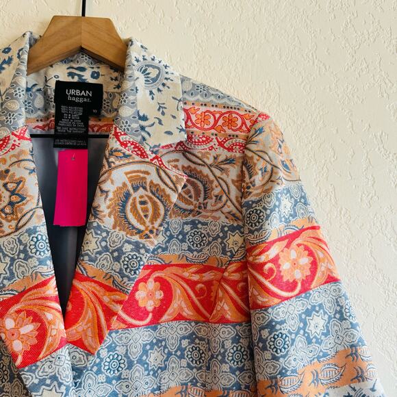 Urban Haggar | boho multicolored blazer jacket size 10 - Picture 2 of 6